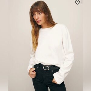 Reformation Jeans long sleeve relaxed crewneck tee